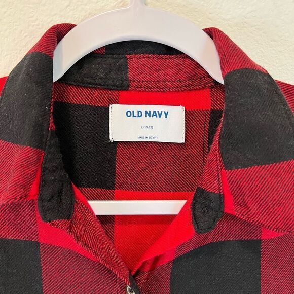 OLD NAVY GIRLS BUFFALO CHECK BUTTON DOWN SHIRT SIZE 10-12 - Picture 3 of 5